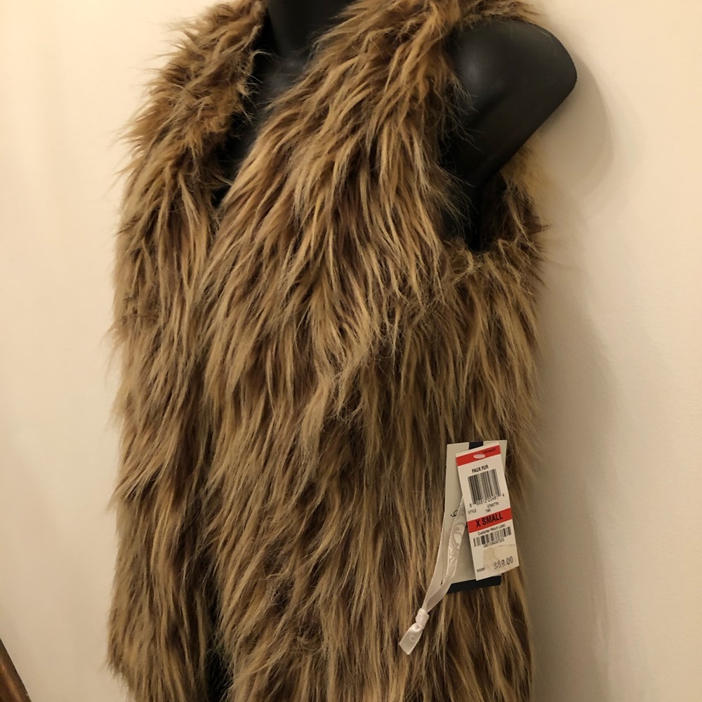 Faux fur vest brand new from Macy’s
